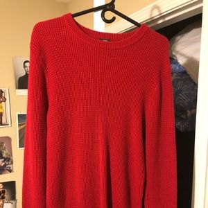 H&M Red Waffle Pattern Sweater